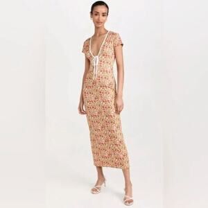 RESA Farrah dress in fleetwood floral midi Size XS NEW